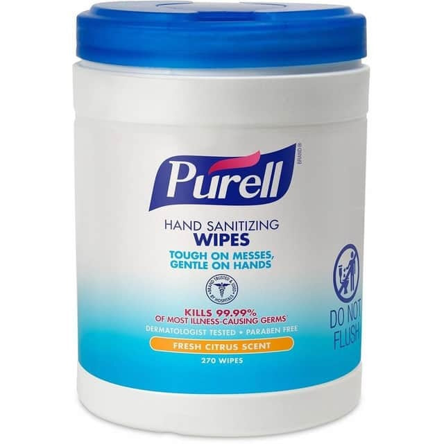 GOJO Gojo GOJ911306CT Sanitizing Wipes (6 x 6-3/4 in, 270 per canister, 6 per carton)