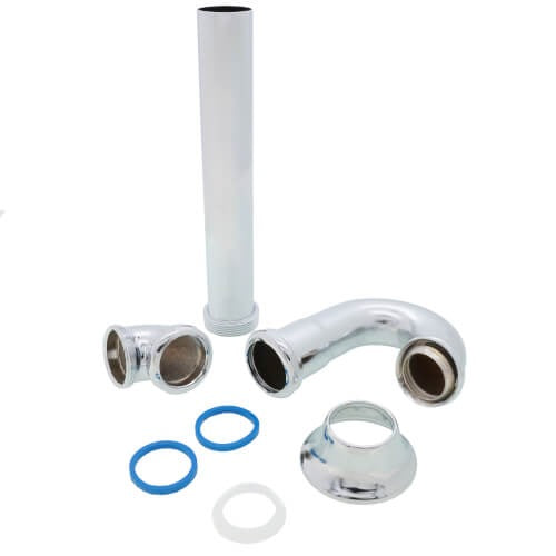 EVERFLOW EVERFLOW 12818 P Trap 1-1/2 inch Less CO 17 ga Utility/Milwaukee Chrome-Plated