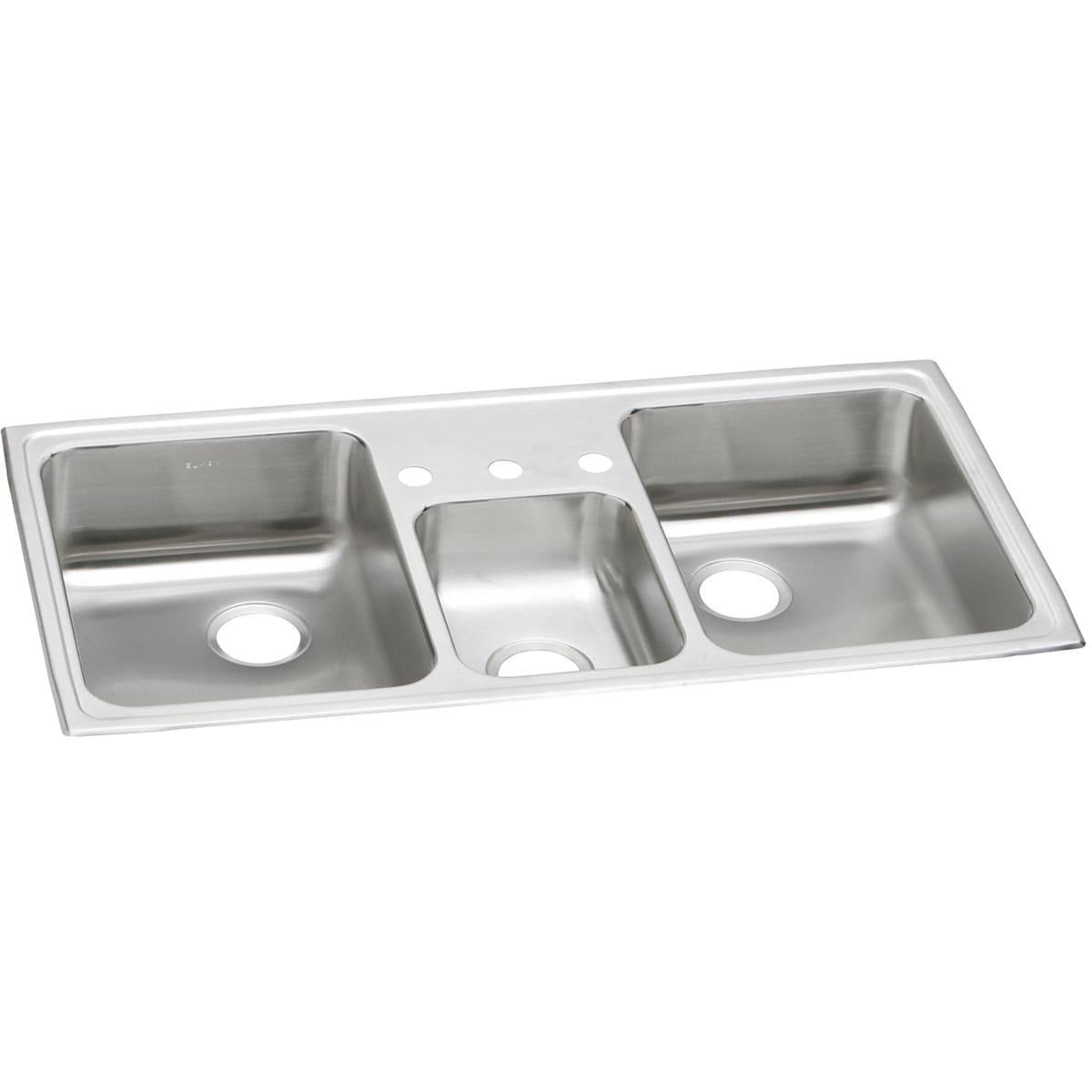 BSC PREFERRED Bsc Preferred PSMR43223 Triple Bowl Drop-in Kitchen Sink