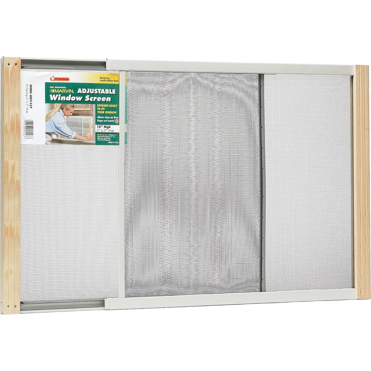 FROST KING Frost King AWS1537 Adjustable Window Screen 15x21-37