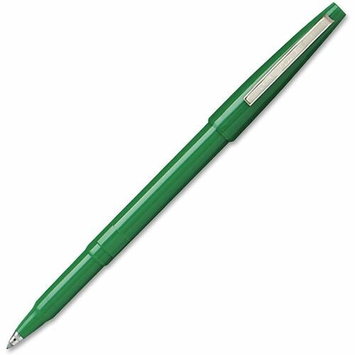 PENTEL Pentel PENR100D Rolling Writer Rollerball Pen Green Ink 12pk