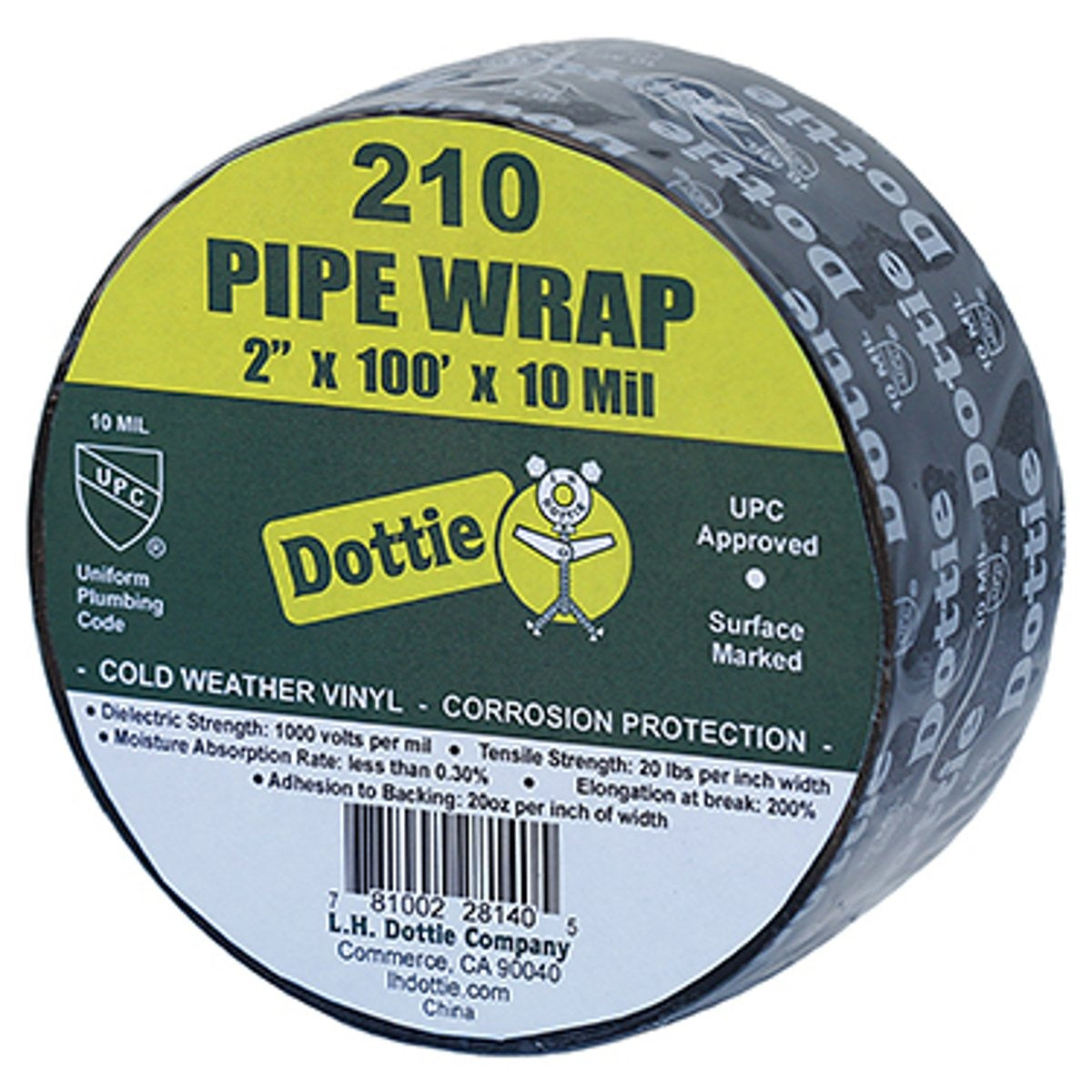 LH DOTTIE LH DOTTIE 210 Pipe Wrap 2 IN x 100 FT 10 MIL