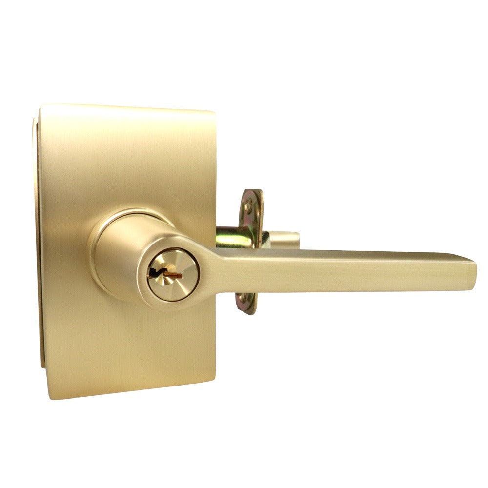 EMTEK Emtek 5123HLOUS4RH.RLS Helios Lever Keyed Entry Satin Brass