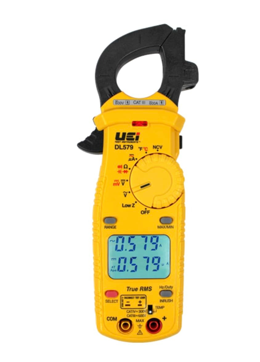 UEI TEST INSTRUMENTS Uei Test Instruments DL579 Clamp Meter 600A Dual Display TRMS Temp Capacitance