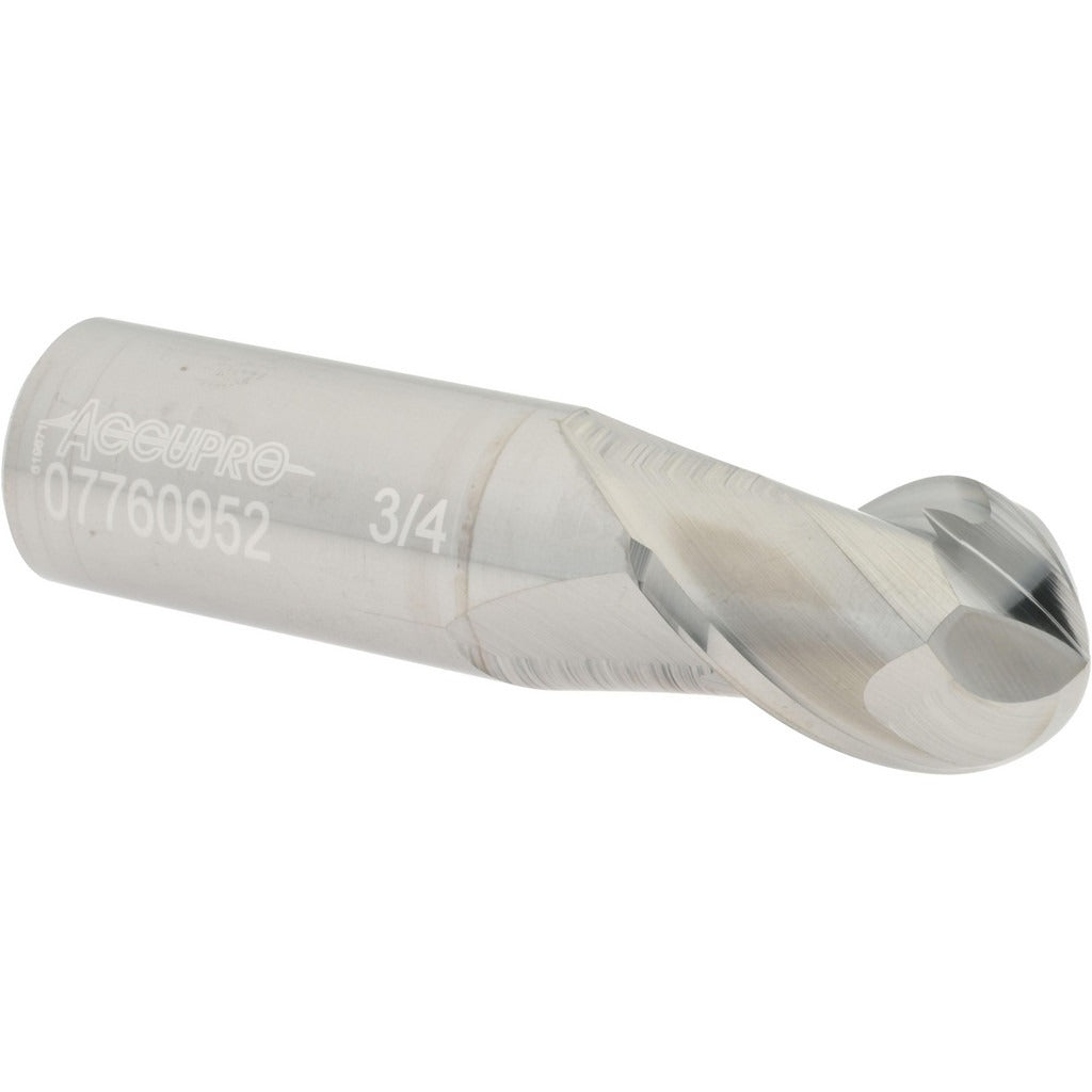 ACCUPRO Accupro 12184205 Ball End Mill 0.75in 2 Flute Solid Carbide