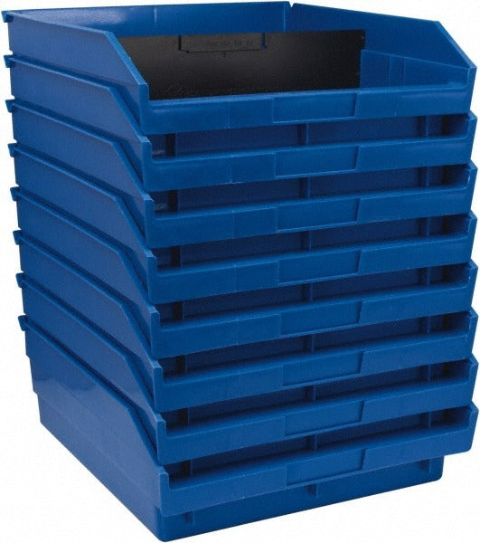 QUANTUM STORAGE SYSTEMS Quantum Storage QSB109BLCS Hopper Shelf Bin Blue 8-pack