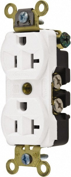HUBBELL Hubbell Wiring Device-kellems HBL5352W Nema 5-20R Duplex Receptacle