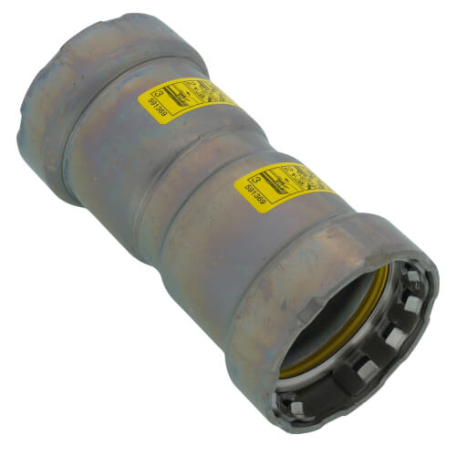 Viega 25016 MegaPressG 1-1/4 Inch Carbon Steel Coupling with Stop