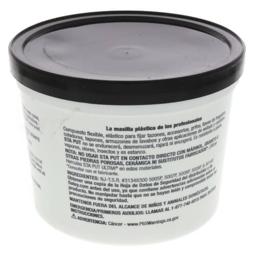 Hercules 25105 Sta Put Plumber Putty 5 lb Pail