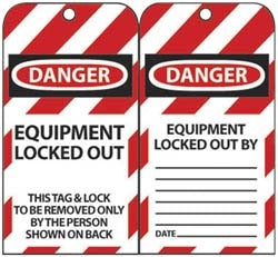 ACCUFORMNMC Accuformnmc LOTAG17 Lockout Danger Tag Vinyl 3x6 in