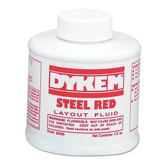 Dykem 80396 Layout Fluids 4 oz Brush-In-Cap Red