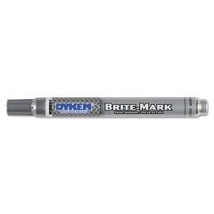 Dykem 84050 Brite-Mark Medium Tip Paint Marker Silver