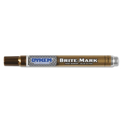 Dykem 84051 Brite-Mark Medium Paint Marker Gold Acrylic Bullet Tip