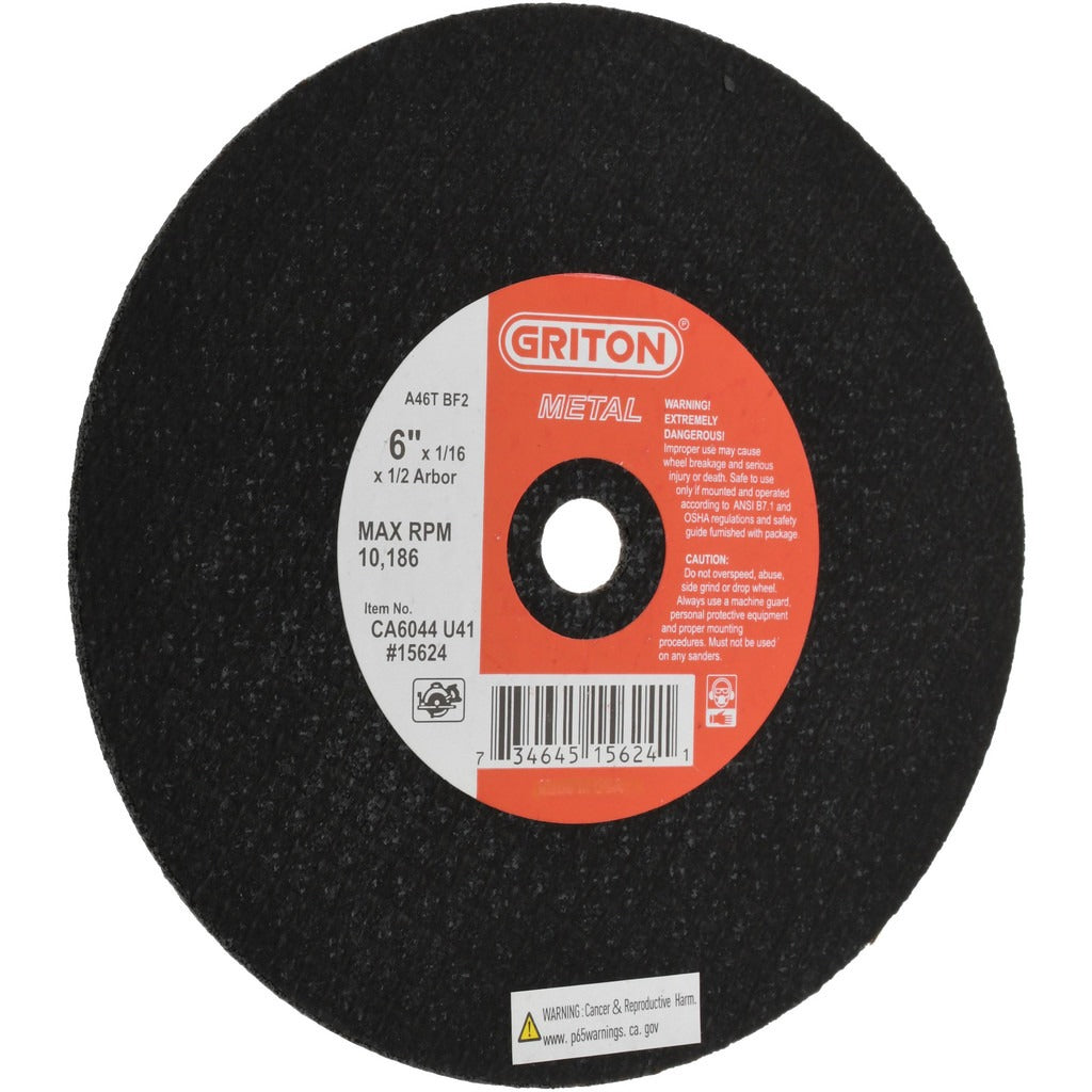 VALUE COLLECTION Value Collection CA6044U41 Cut-off Wheel 6in Aluminum Oxide