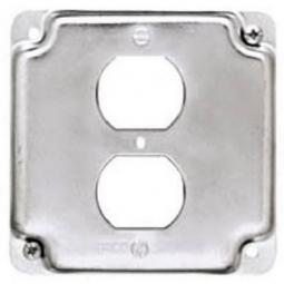 TRUE VALUE 902C 4 x 1/2-Inch Flat Corner Exposed Square Duplex Receptacle