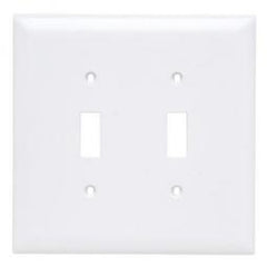 TRUE VALUE TPJ2WCC10 Pass & Seymour - Legrand White 2-Toggle Nylon Wall Plate