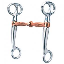 TRUE VALUE CA-3850 Weaver Leather Horse Bit, Tom Thumb Snaffle, 5-In. Copper-Plated Mouth & 6-In. Cheeks