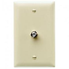 TRUE VALUE TPCATVICC12 Wall Plate, F Type Coax Connector, Ivory Thermoplastic