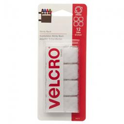 TRUE VALUE 90073 VELCRO Brand Sticky Back Fasteners White 7/8-In Squares 12-Ct.