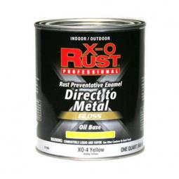 TRUE VALUE XO4-QT X-O Rust Anti-Rust Oil-Base Enamel Yellow Gloss 1-Qt