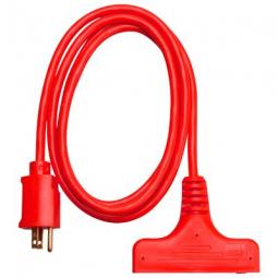 TRUE VALUE 04004ME Master Electrician 6-Ft. 14/3 SJTW Red 3-Outlet Extension Cord