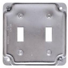 TRUE VALUE 803C 4 x 1/2-Inch Flat Corner Double Toggle Switch Box Cover