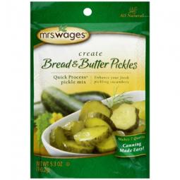 True Value W620-J7425 Mrs. Wages Pickling and Canning Mix Bread N' Butter Pickles Quick Process 5.3-oz.