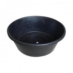 TRUE VALUE MR3GR/PAN-BLK Master Rancher Feed Pan, Rubber, 3-Gals.