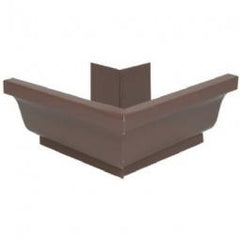 TRUE VALUE 2520219 Gutter Outside Mitre Brown Aluminum 5-In.