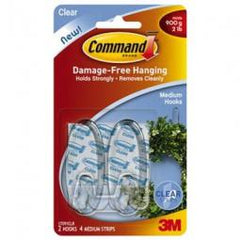 TRUE VALUE 17091CLR Command Clear Medium Hooks - 2 Pack