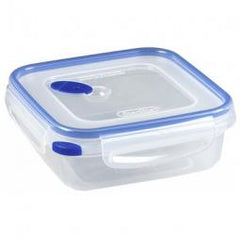 True Value 03314706 Sterilite Ultra-Seal Food Container Square Clear/Blue 4-Cups