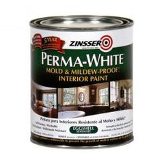 TRUE VALUE 02774 Zinsser Perma-White Qt. White Mold & Mildew Proof Eggshell Interior Paint