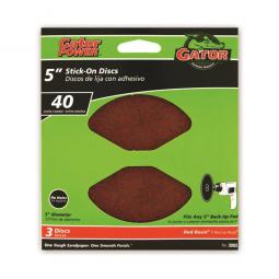 True Value 3003 GatorGrit 3-Pack 5-Inch 40-Grit Stick-On Sanding Disc