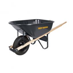 TRUE VALUE C6 Professional Wheelbarrow, Steel, 6-Cu. Ft.