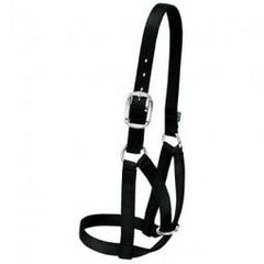 TRUE VALUE 35-8004-BK Weaver Leather Cattle Halter For Barn, Black Nylon, Medium, 1-In.