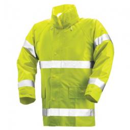 True Value J53122.MD High-Visibility Jacket Lime Yellow PVC On Polyester Medium