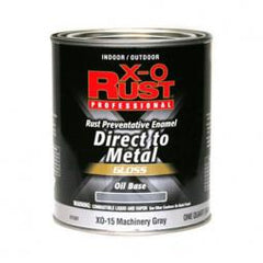 TRUE VALUE XO15-QT X-O Rust Anti-Rust Oil-Base Enamel, Machinery Gray Gloss, 1-Qt.