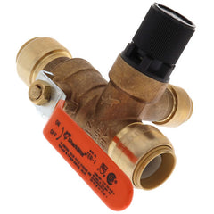 Sharkbite 25704LF Thermal Expansion Relief Valve 3/4 Inch Ball Valve Connect 1/2 Inch Relief Discharge Connect