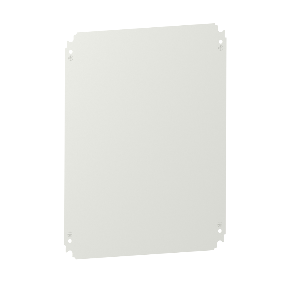 Schneider Electric NSYMM54WH Mounting Plate - Enclosure H500xW400mm - Polyester Powder Over Galvanised Sheet