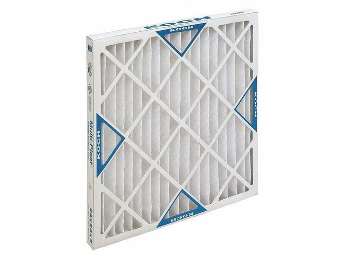 KOCH FILTER Koch Filter 102-700-021 Pleated Air Filter Merv 8 20x25x2