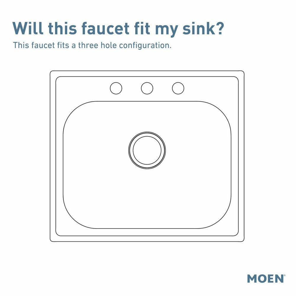 Moen 8798 M-Bition Two Handle Kitchen Faucet in Chrome Plated