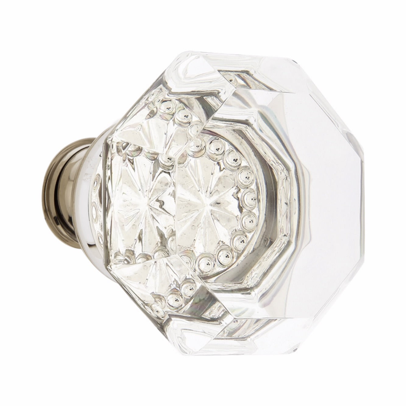 EMTEK Emtek 86028US14 Old Town Clear Cabinet Knob Polished Nickel
