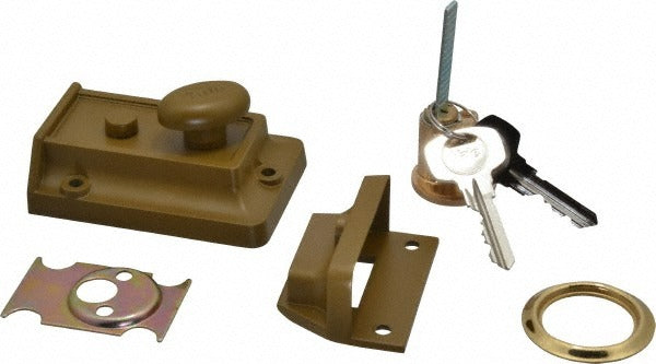 YALE Yale 80 Rim Cylinder Latch Deadbolt Bright Brass Left-hand