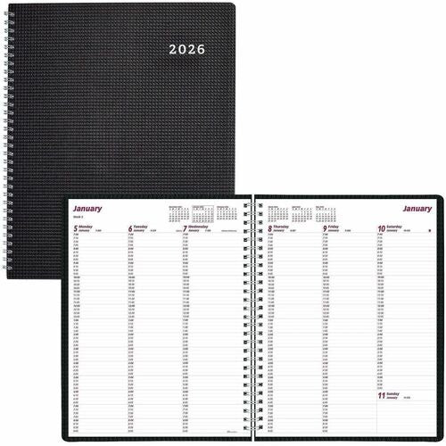 REDIFORM Rediform REDCB950VBLK Weekly Planner Duraflex Cover