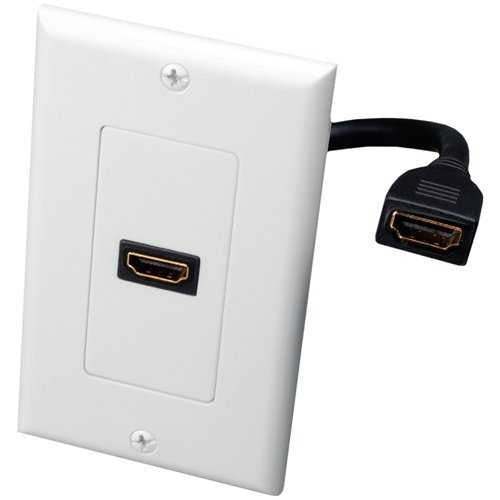 VANCO Vanco 120931X Wall Plate 1-port Hdmi Pigtail White