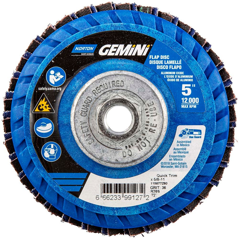 NORTON Norton 66623399127 Flap Disc 36 Grit Type 27 5 Inch