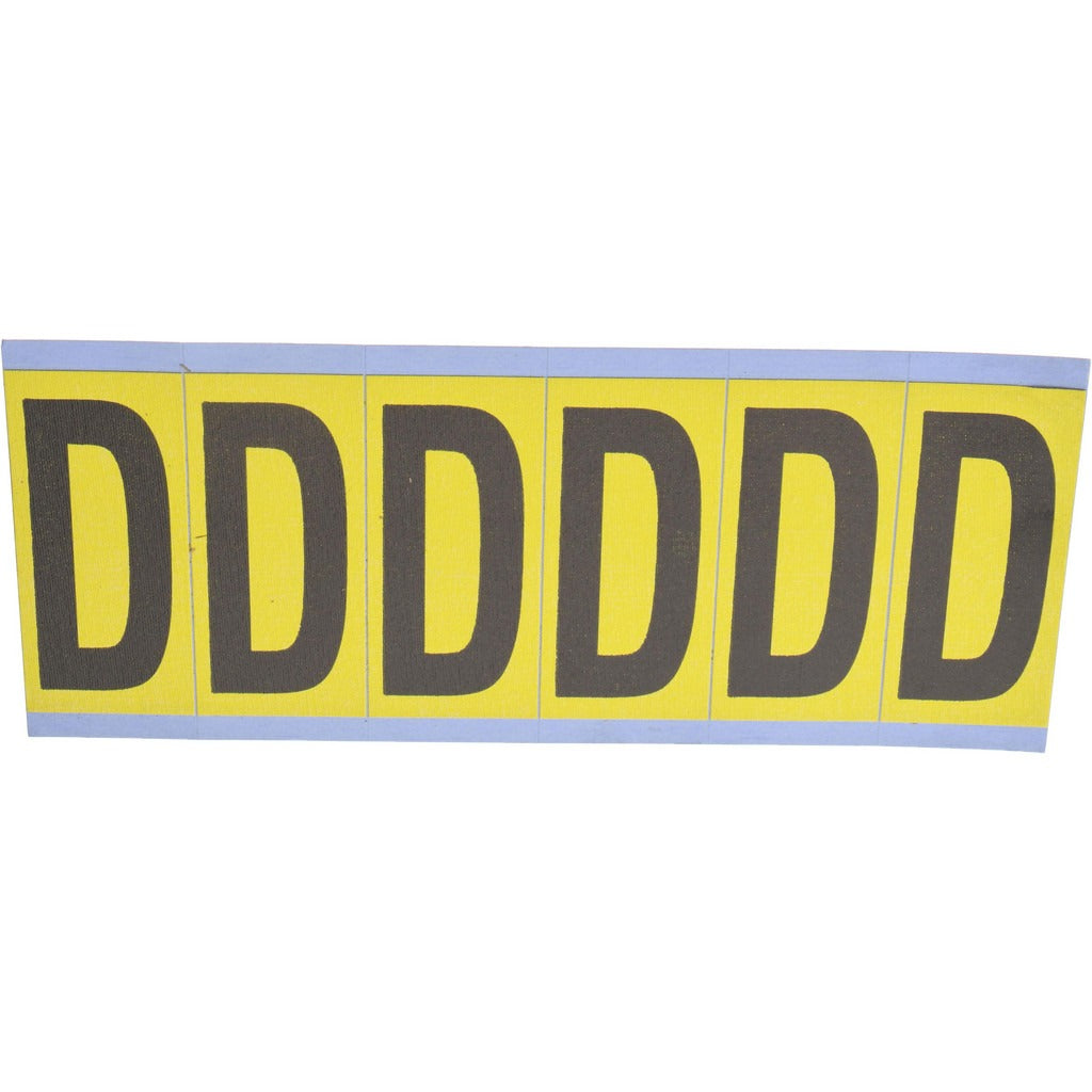 STRANCO Stranco SB6-D Letter D Label Rectangle 1.5in Vinyl