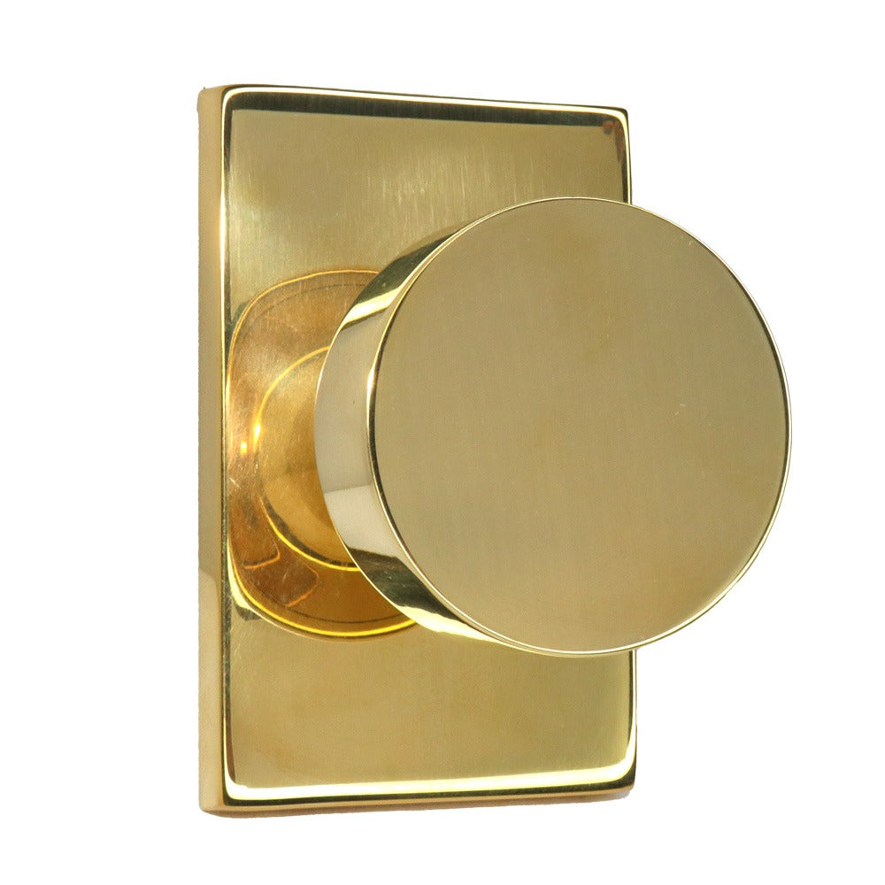 EMTEK Emtek 5112ROUUS3NL Round Knob Passage Set Unlacquered Brass