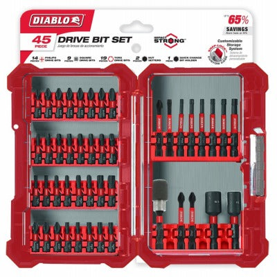 DIABLO Freud DSC-S45 45-piece Screwdriving Set Drive Bits