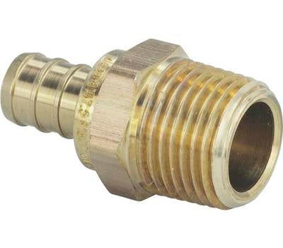 Viega 46302 PureFlow Brass Adapter 3/8 in. Crimp x 1/2 in. MPT Lead-Free Replacement 46302